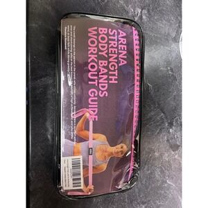 Arena Strength Pink Body Bands Workout Guide Set with Bag Resistance Fitness